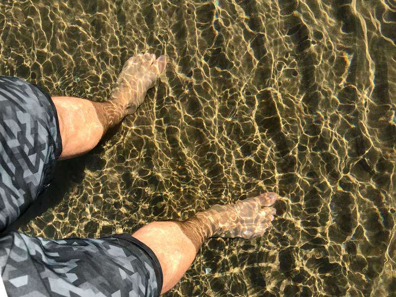 Thomas geht ebenfalls baden