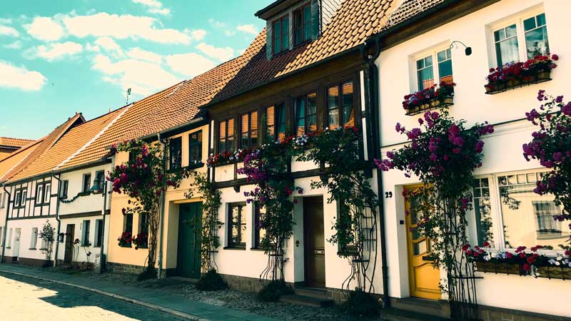 Häuserzeile in Haldensleben